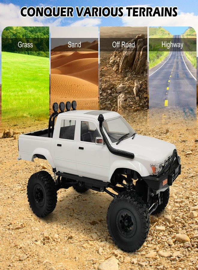 Dodoore RC Rock Crawler WPL C64-1 RC Truck, 1:16 Scale 2.4GHz Remote Control Truck, 4WD All Terrain Off-Road RC Crawler with LED Lights and 2 Rechargeble Batteries for Adults (Red) - Image 3